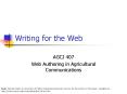 Writing for the Web PowerPoint PPT Presentation