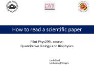 How to read a scientific paper