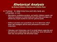 Rhetorical Analysis by Richard Johnson-Sheehan and Charles Paine PowerPoint PPT Presentation