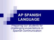 AP SPANISH LANGUAGE