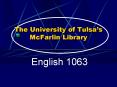 The University of Tulsa PowerPoint PPT Presentation