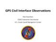 GPS Civil Interface Observations PowerPoint PPT Presentation