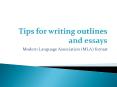 Tips for writing outlines and essays PowerPoint PPT Presentation
