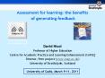Assessment for learning: the benefits PowerPoint PPT Presentation