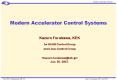 Modern Accelerator Control Systems PowerPoint PPT Presentation