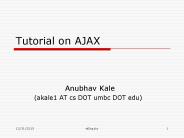 Tutorial on AJAX