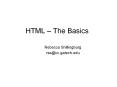 HTML  PowerPoint PPT Presentation