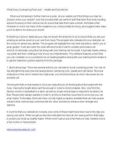 Jump Manual Detailed Review - Vertical Bounce Research Website