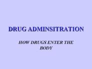 HOW DRUGS ENTER THE BODY