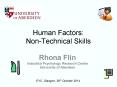 Human Factors: Non-Technical Skills PowerPoint PPT Presentation