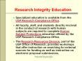 Research Integrity Education PowerPoint PPT Presentation