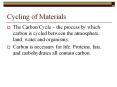 Cycling of Materials PowerPoint PPT Presentation