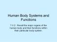 Human Body Systems and Functions PowerPoint PPT Presentation