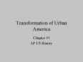 Transformation of Urban America PowerPoint PPT Presentation