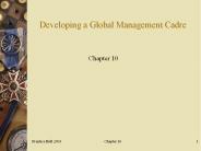 Developing a Global Management Cadre