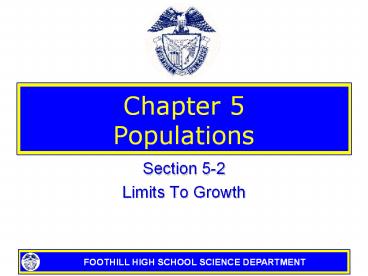 Chapter 5 Populations