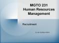 MGTO 231 Human Resources Management PowerPoint PPT Presentation
