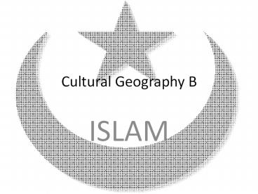 Cultural Geography B