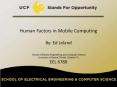 Human Factors in Mobile Computing PowerPoint PPT Presentation