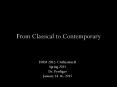 From Classical to Contemporary PowerPoint PPT Presentation