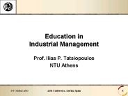 Education in Industrial Management