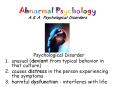 Abnormal Psychology A.K.A. Psychological Disorders PowerPoint PPT Presentation