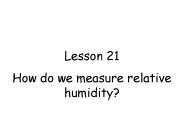 How do we measure relative humidity?