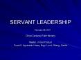 SERVANT LEADERSHIP PowerPoint PPT Presentation