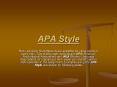 APA Style PowerPoint PPT Presentation