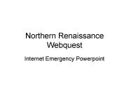 Northern Renaissance Webquest