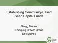 Establishing Community-Based Seed Capital Funds PowerPoint PPT Presentation