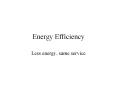 Energy%20Efficiency PowerPoint PPT Presentation