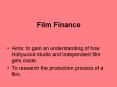 Film Finance PowerPoint PPT Presentation