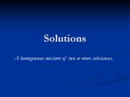 Solutions