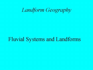 Landform Geography