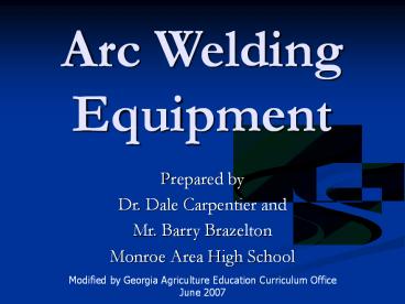 Arc Welding Equipment