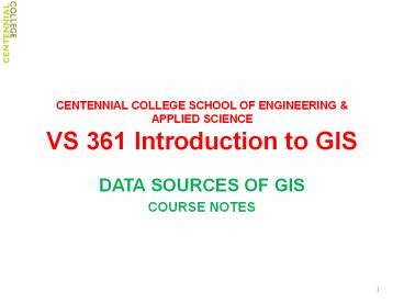 CENTENNIAL COLLEGE SCHOOL OF ENGINEERING