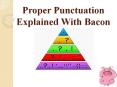 Proper punctuation explained with bacon PowerPoint PPT Presentation