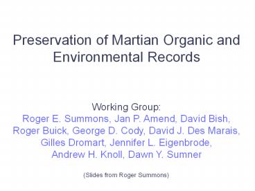 How it was different on Mars ? Biomas abundance