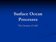 Surface Ocean Processes