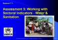 Session 7.1.  Assessment 3: Working with Sectoral Indicators - Water PowerPoint PPT Presentation