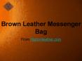 Distressed Leather Messenger Bag PowerPoint PPT Presentation