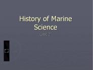 History of Marine Science