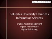 Columbia University Libraries / Information Services