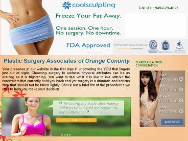 Body Plastic Surgery Procedures