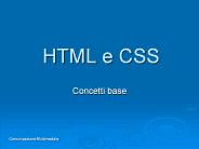 HTML e CSS