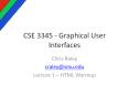 CSE 3345 - Graphical User Interfaces PowerPoint PPT Presentation