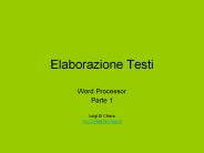 Elaborazione Testi