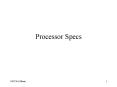 Processor Specs PowerPoint PPT Presentation