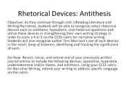 Rhetorical Devices: Antithesis